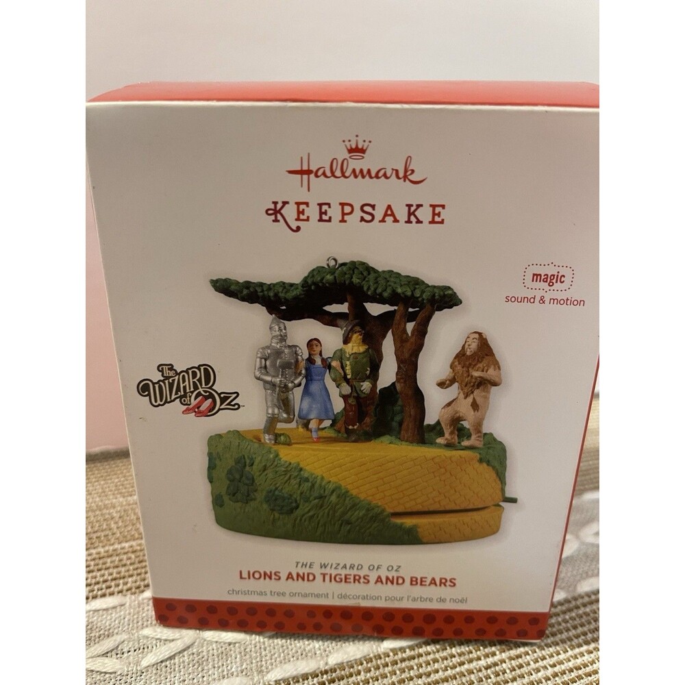 Wizard of Oz Lions and Tigers and Bears 2013 Hallmark Ornament New Batteries